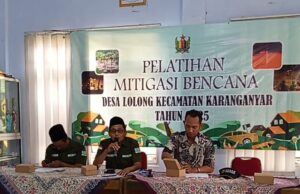 LPBINU PCNU Kabupaten Pekalongan Dampingi Pelatihan Mitigasi Bencana Berbasis RT di Desa Lolong